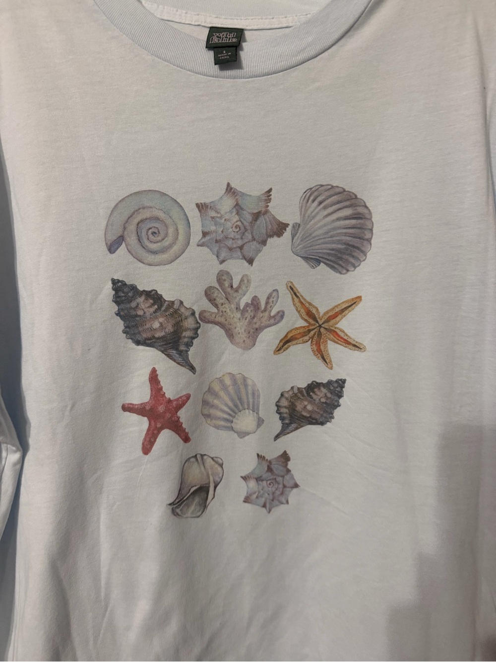 Target light blue small relaxed fit Shell & Starfish Graphic Tee